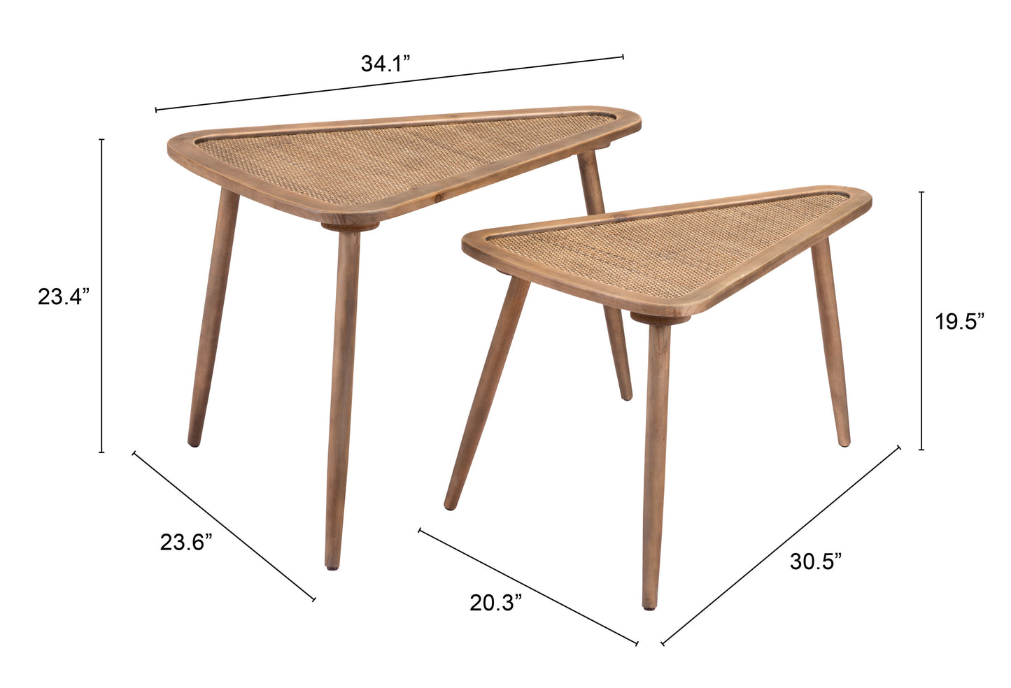 Set of 2 Jonathan Side Tables Natural
