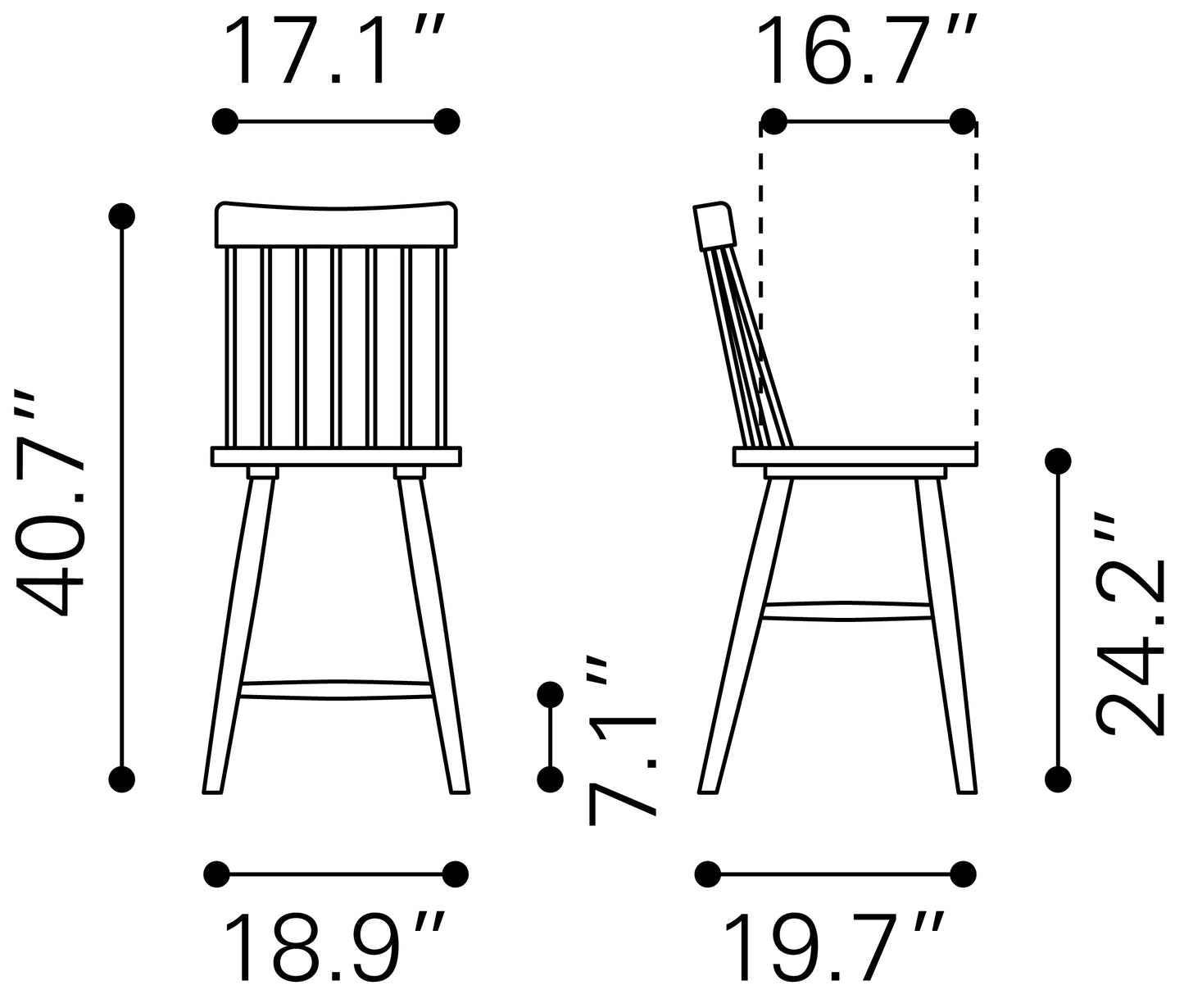 Ashley Counter Stool (Set of 2) Black