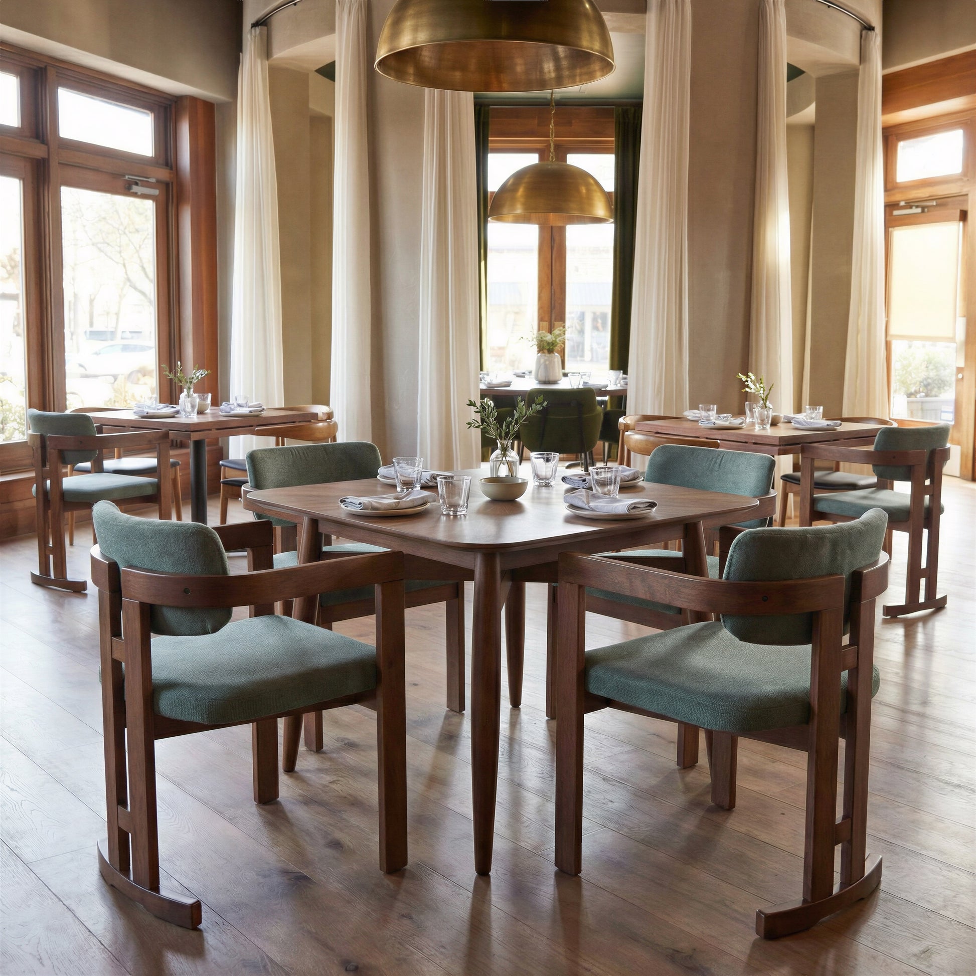 Silea Square Dining Table Espresso - 10