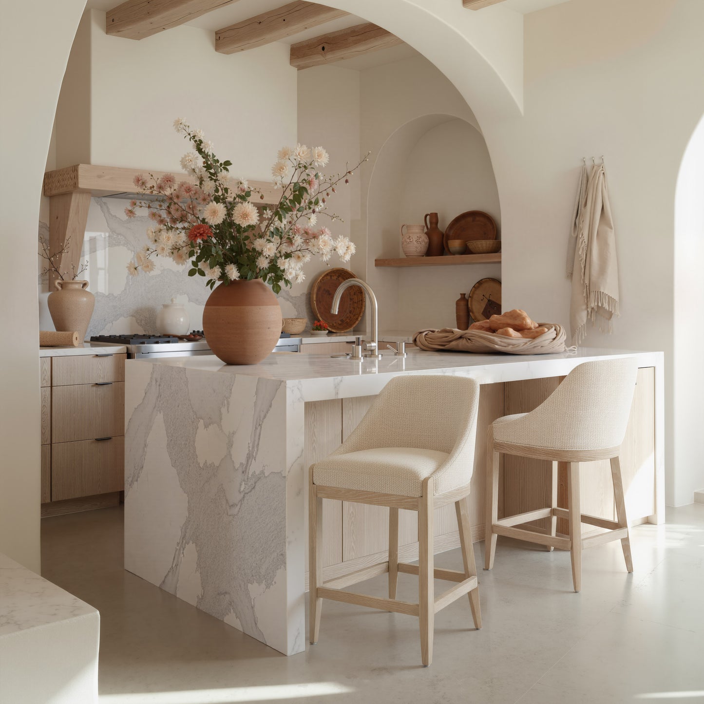 Calmo Counter Stool Beige - 8