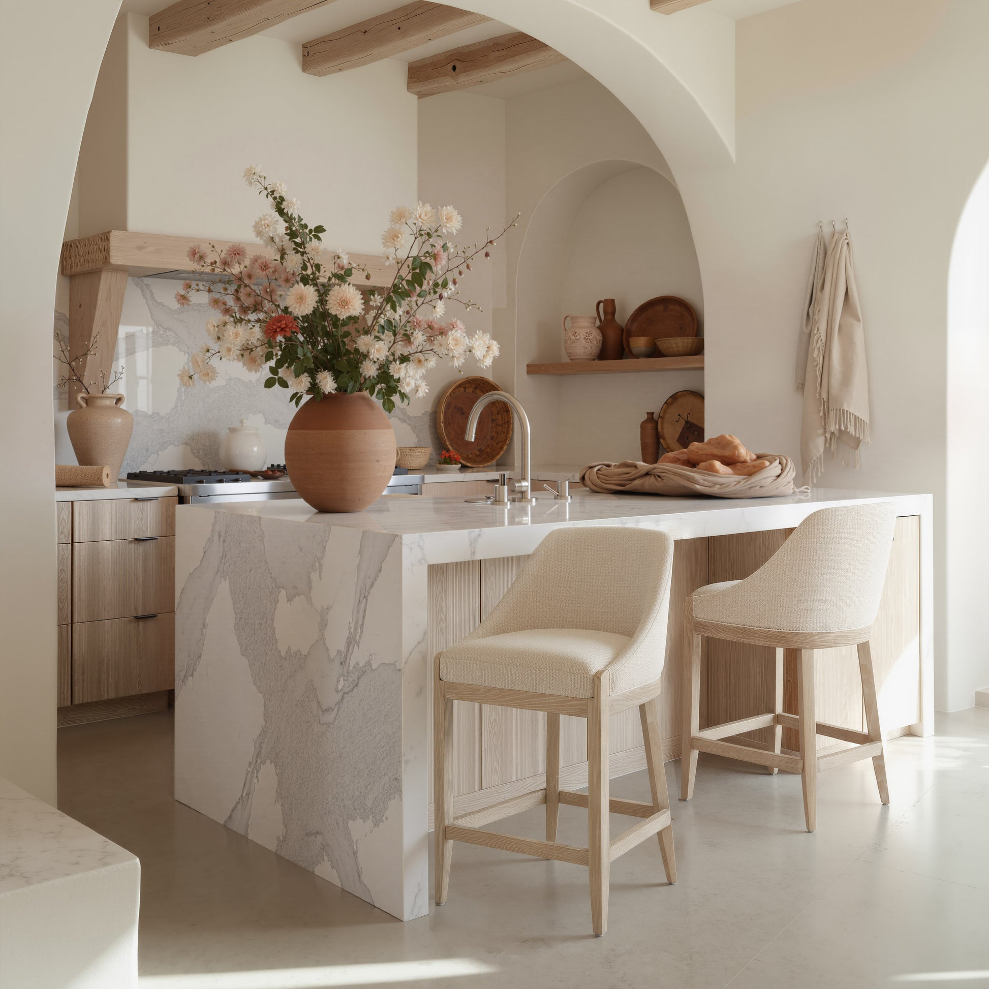 Calmo Counter Stool Beige - 8