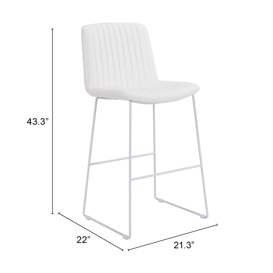 Mode Barstool (Set of 2) White