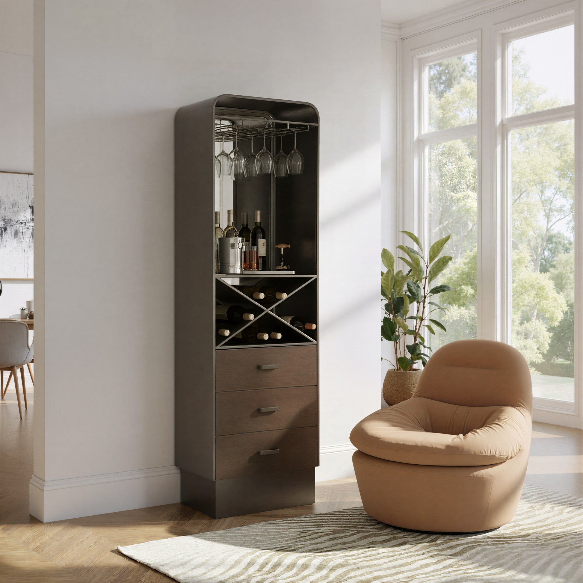 Reva Swivel Chair Tan - 11
