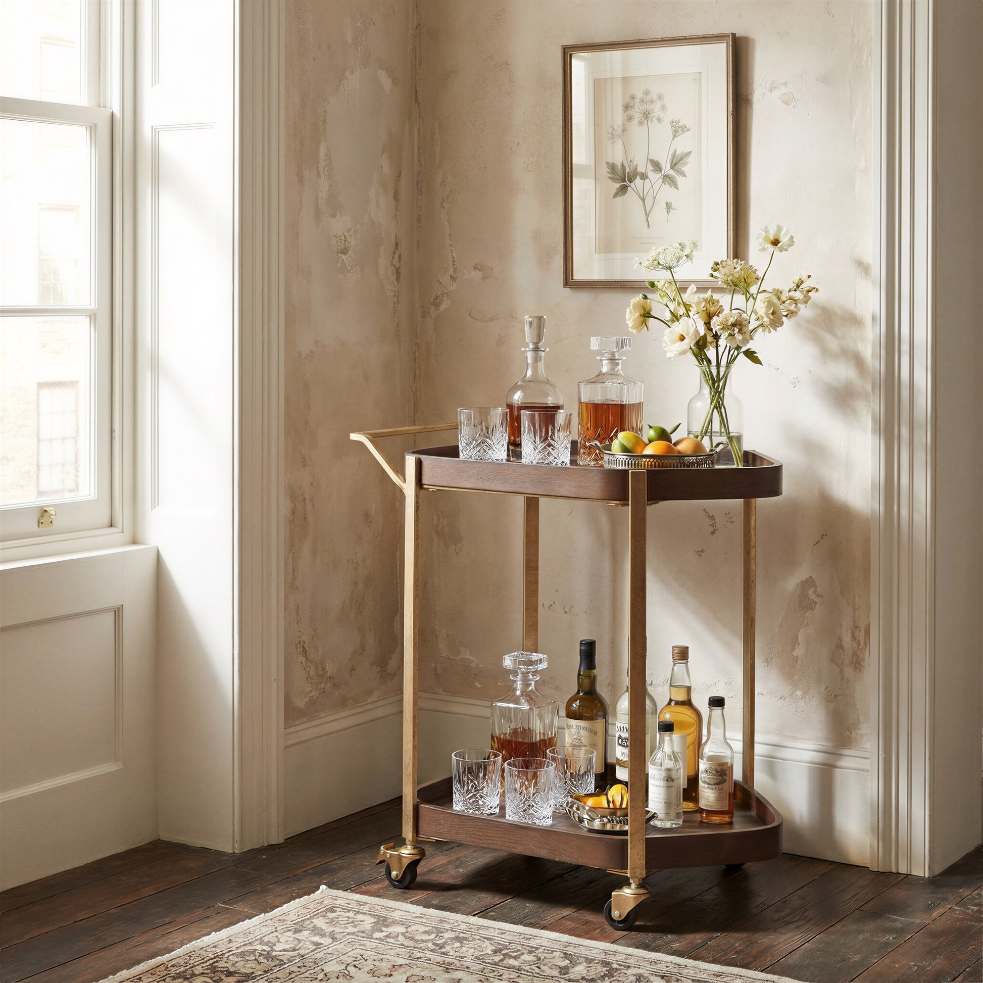 Stela Bar Cart Walnut - 8