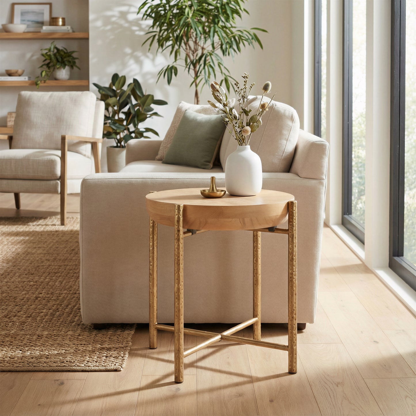 Halva Side Table Natural - 7