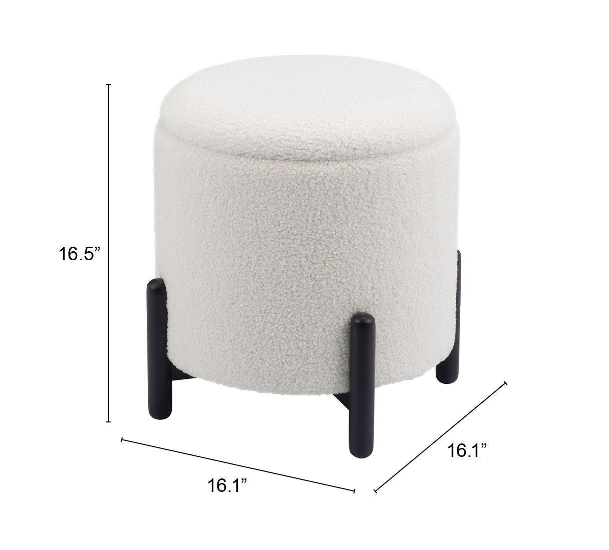 Calistoga Ottoman Ivory