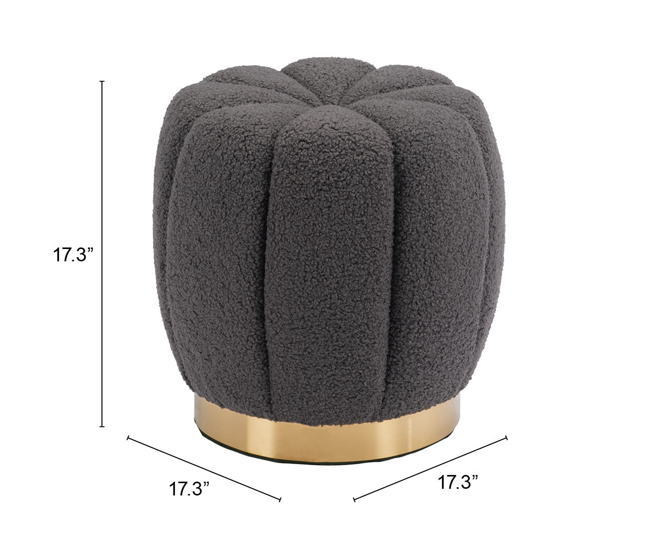 Napa Ottoman Dark Gray