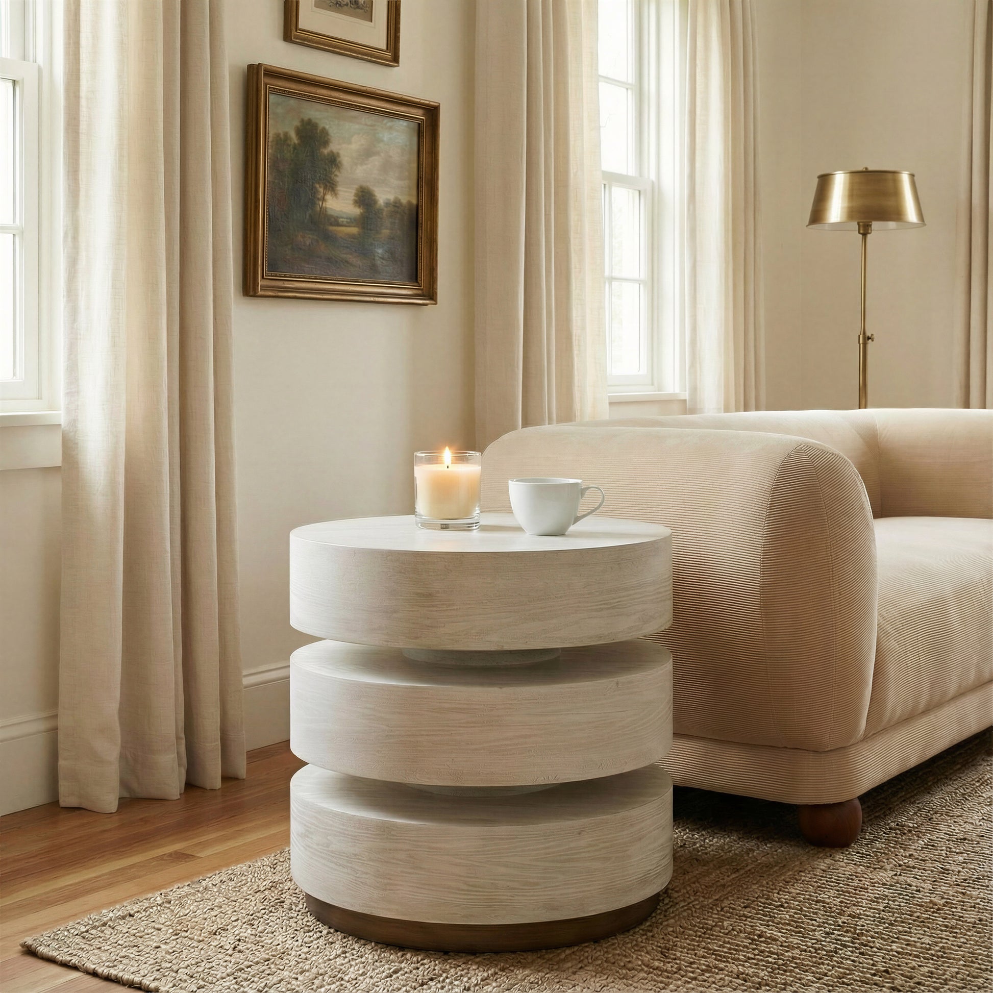 Laha Side Table Oak White - 6