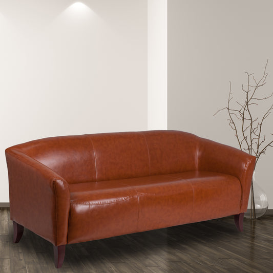 Cognac Leather Sofa 111-3-CG-GG
