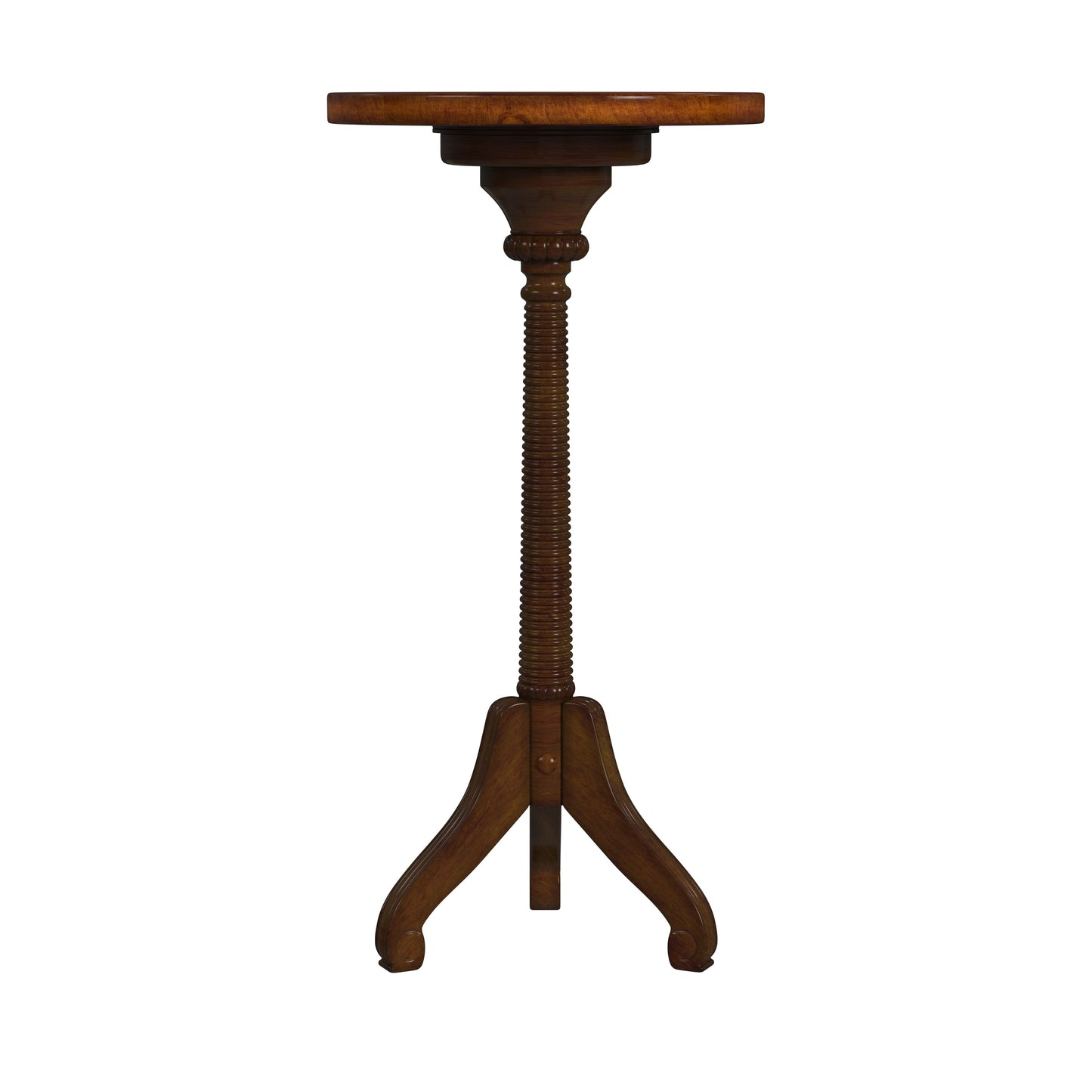 Florence Pedestal Side Table in Dark Brown  1583011
