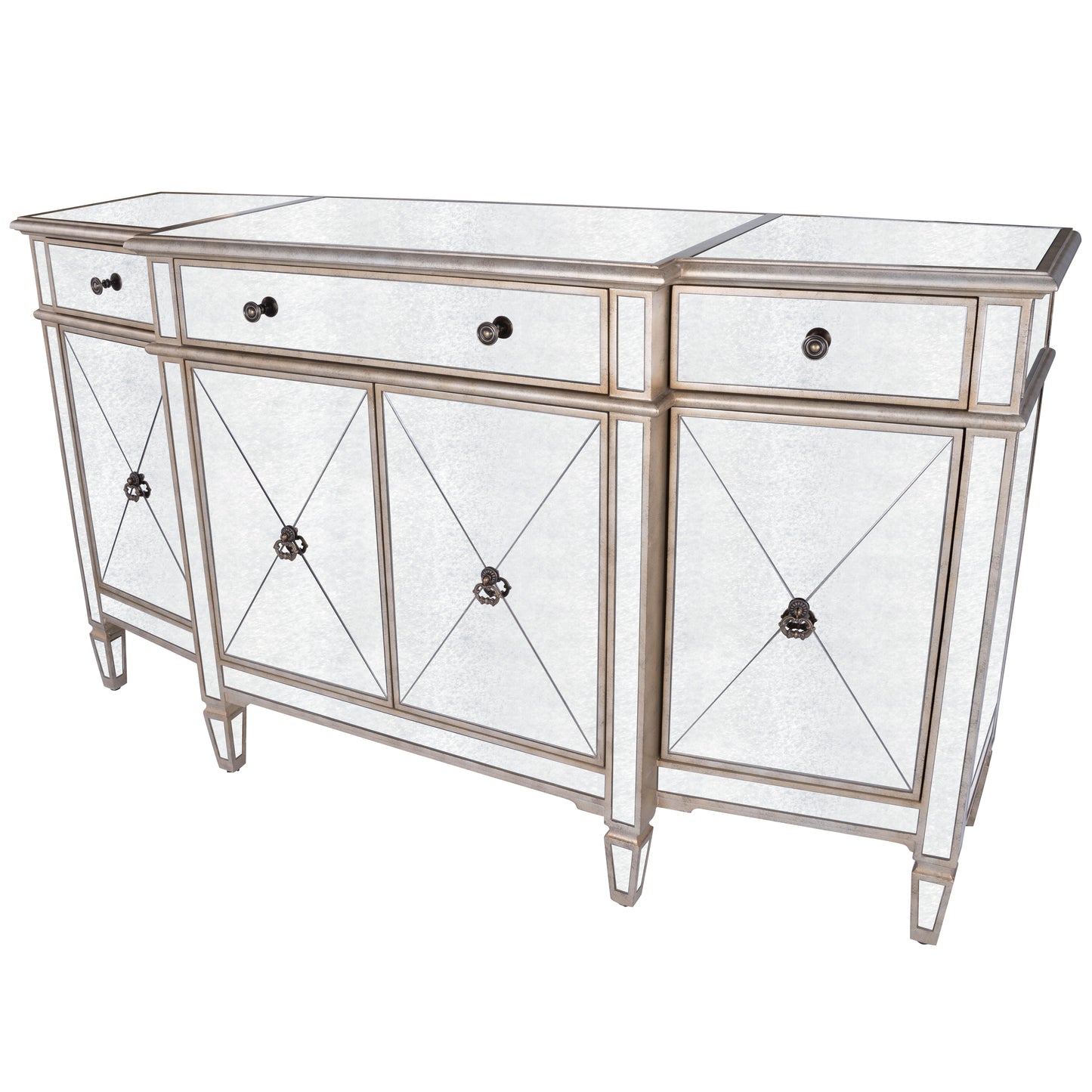 Celeste Mirrored 68" Buffet in Silver 2614146