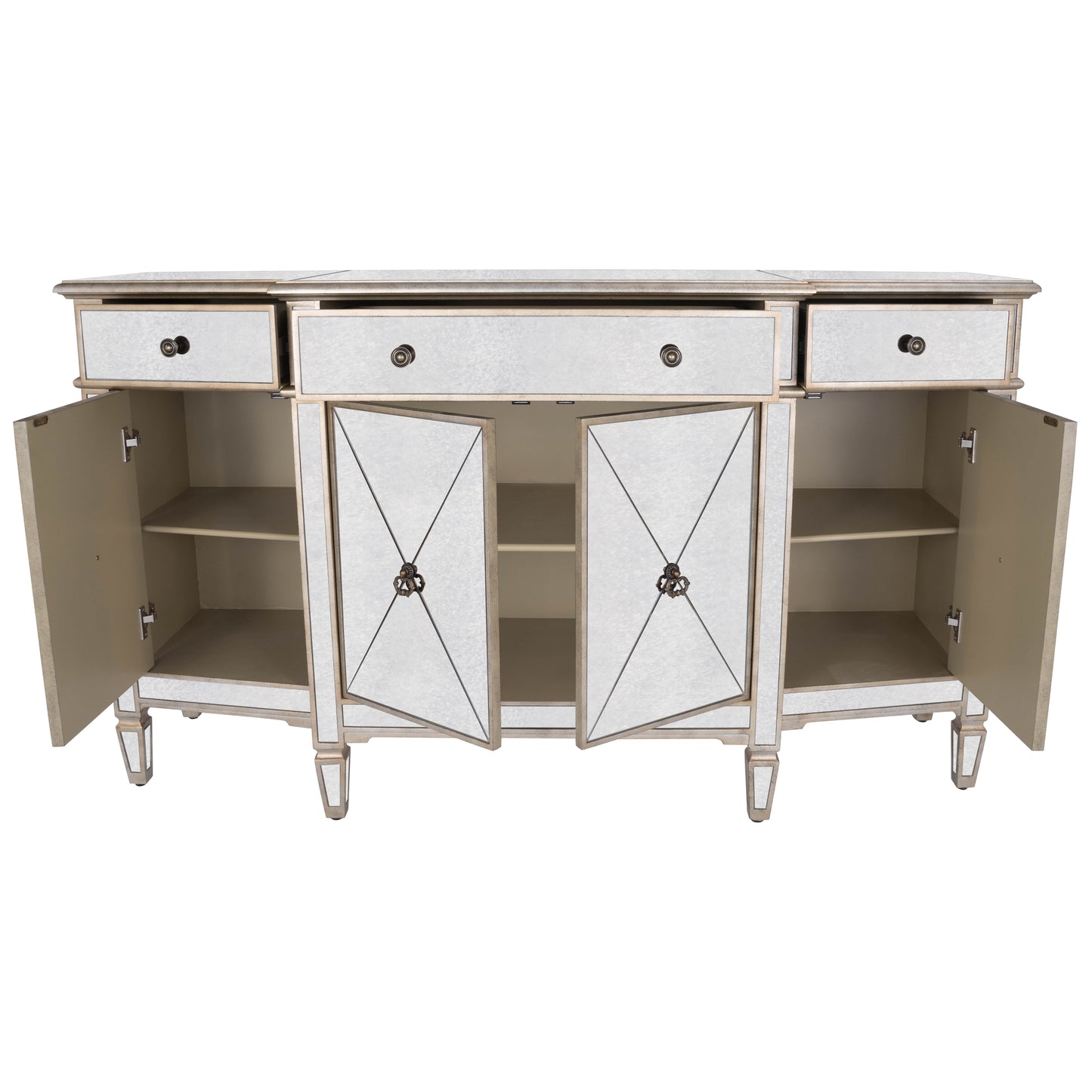 Celeste Mirrored 68" Buffet in Silver 2614146