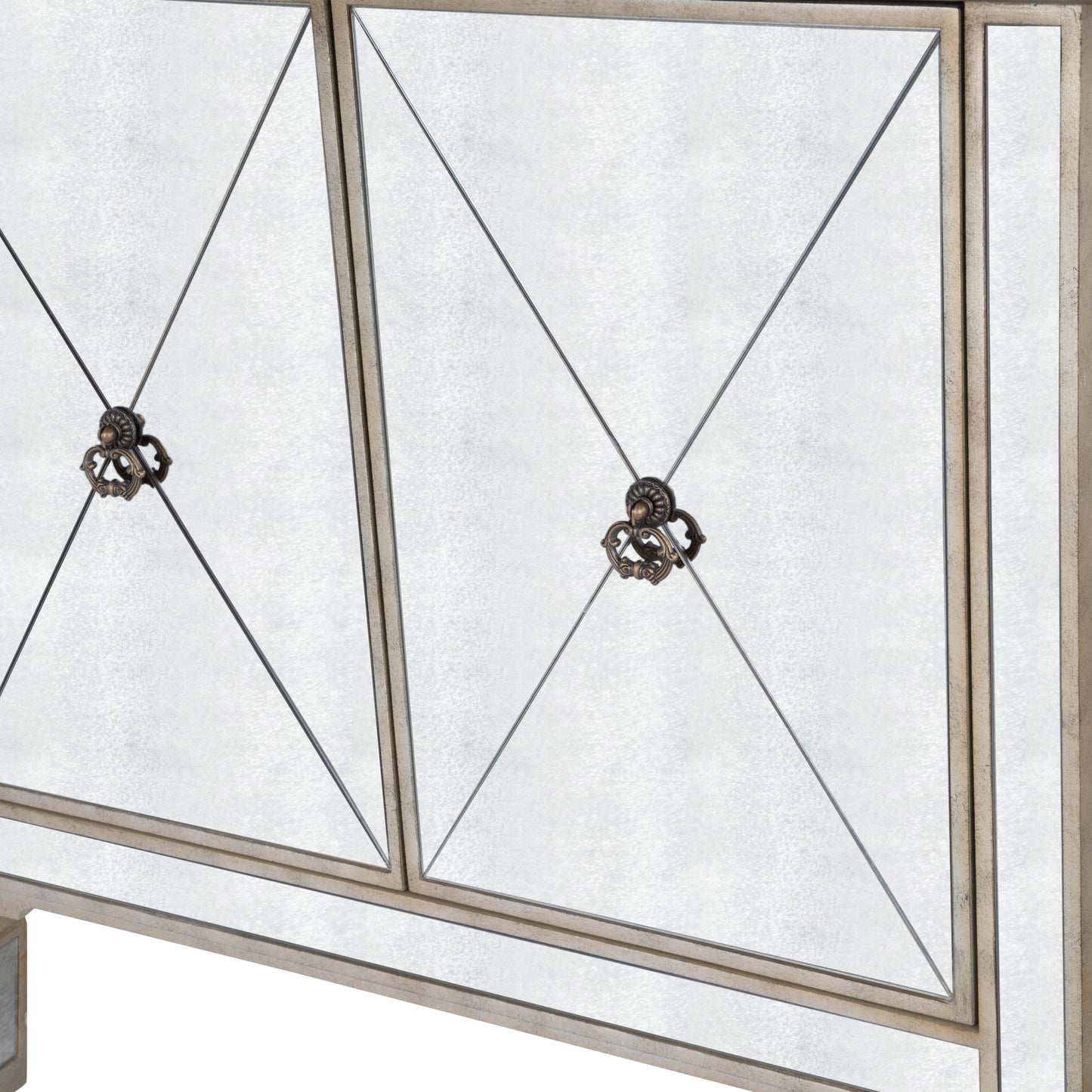 Celeste Mirrored 68" Buffet in Silver 2614146