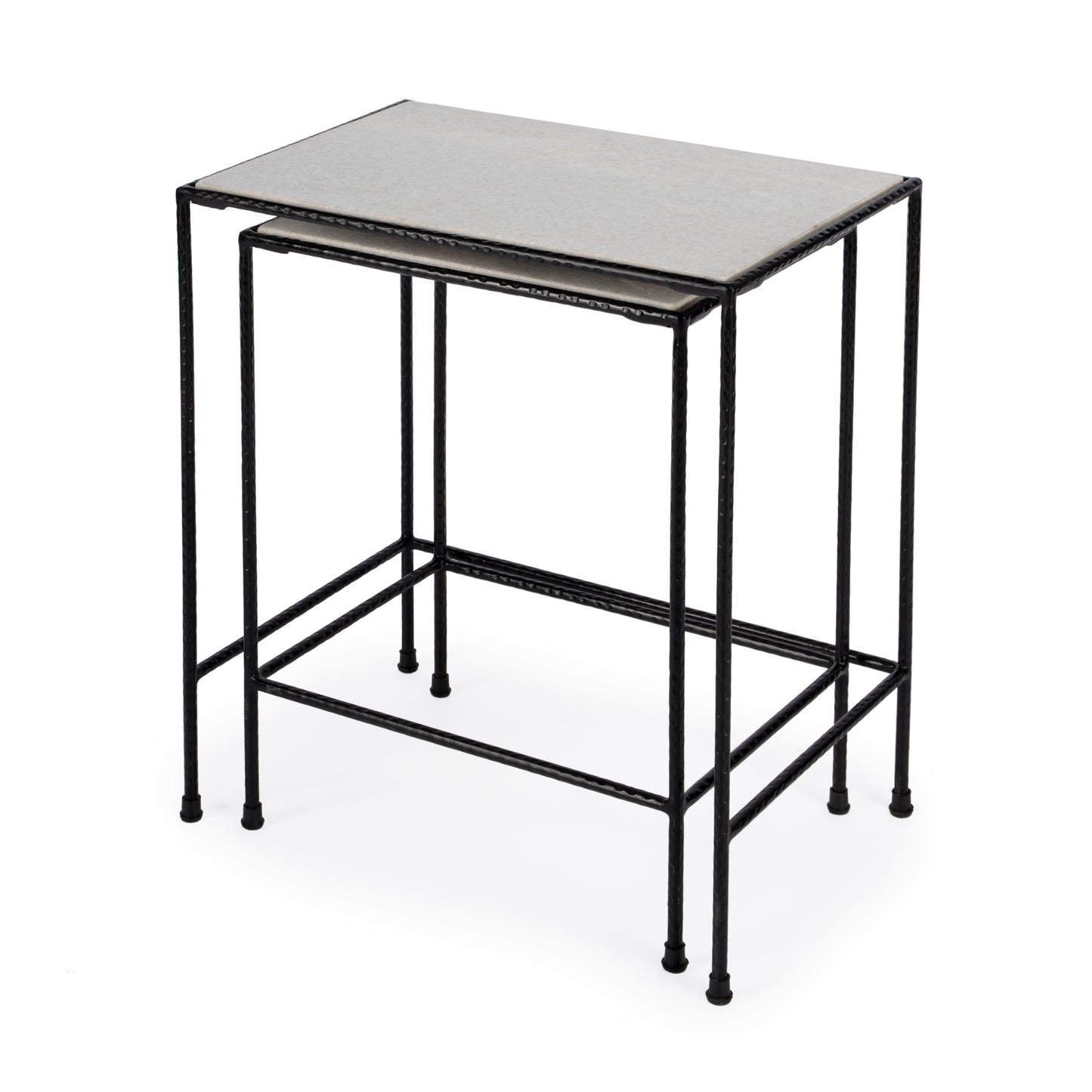 Carrera Marble Nesting Tables in Black,Black and White 2870330
