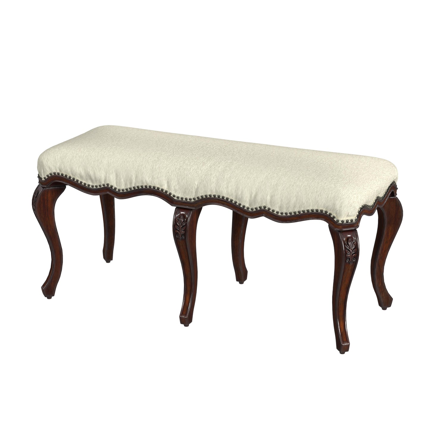 Michelline Upholstered 42"W Bench in Medium Brown  2902024