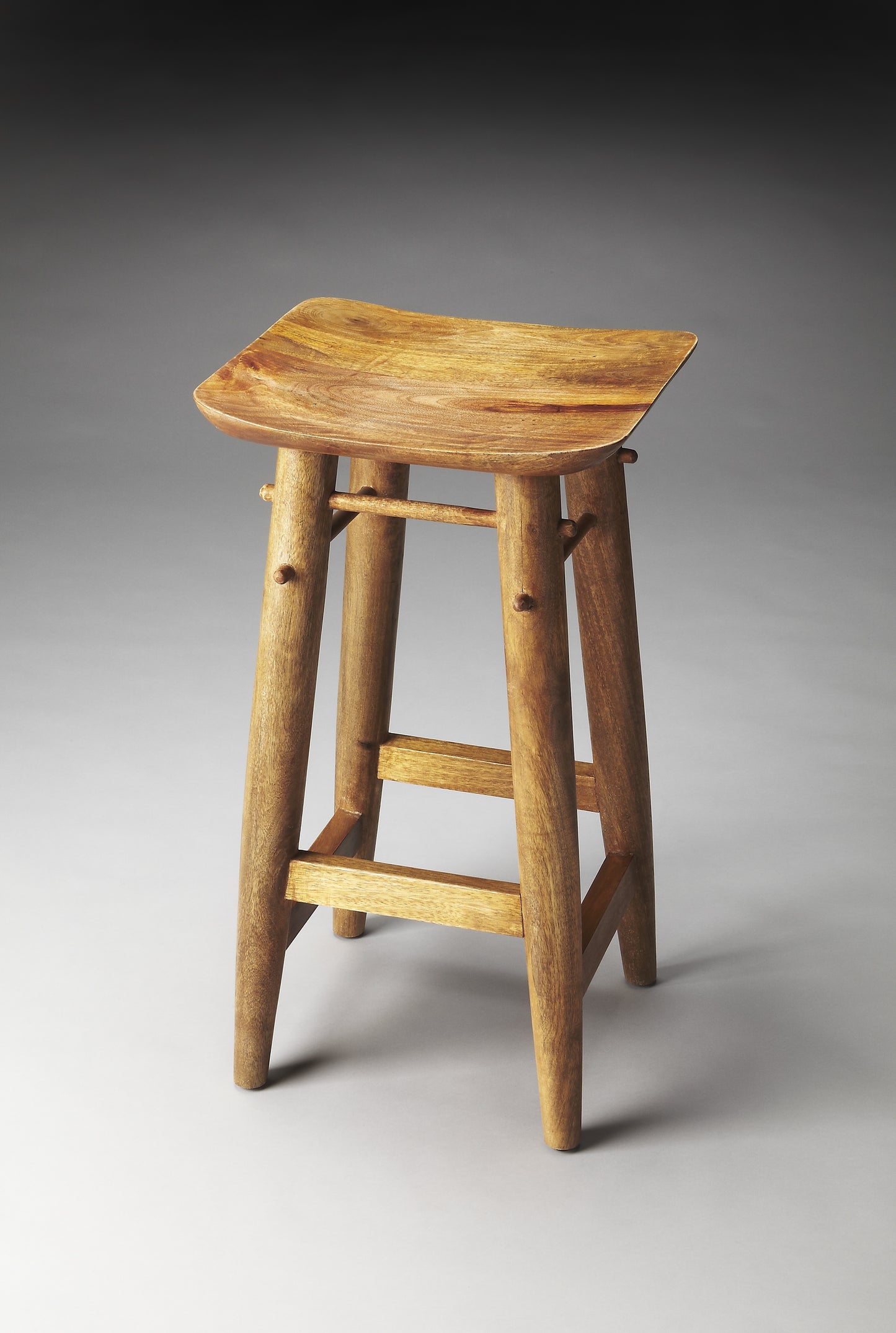 Lotus Solid Wood 29" Bar Stool in Light Brown 3337290