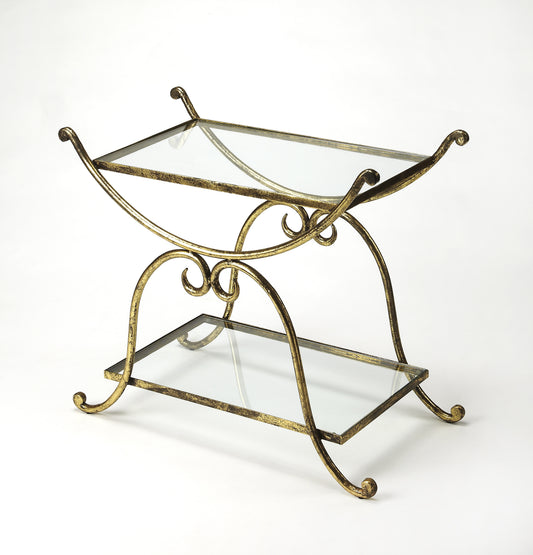 Desdemona Bar Cart in Gold 3904025