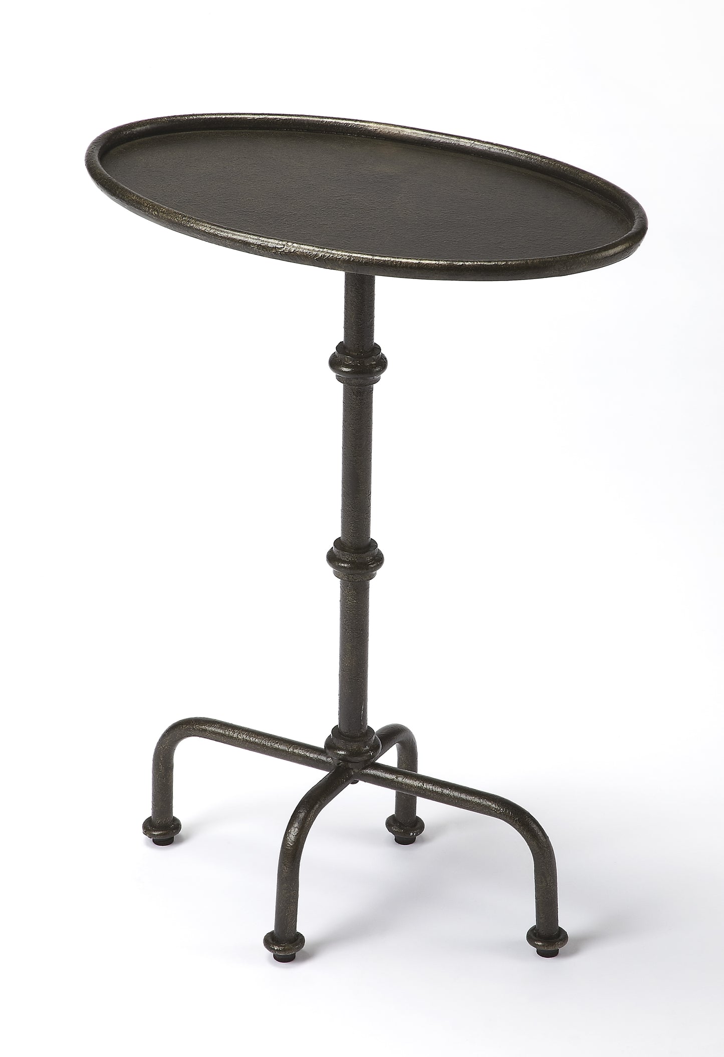Kira Metal Pedestal Table in Silver  4002025