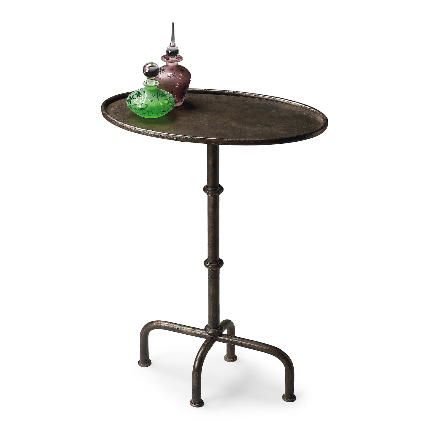 Kira Metal Pedestal Table in Silver  4002025
