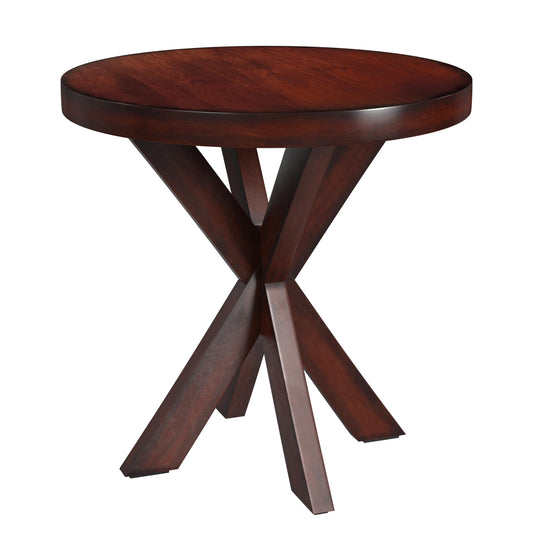 Pendleton Round 26"W End Table in Medium Brown 4124024