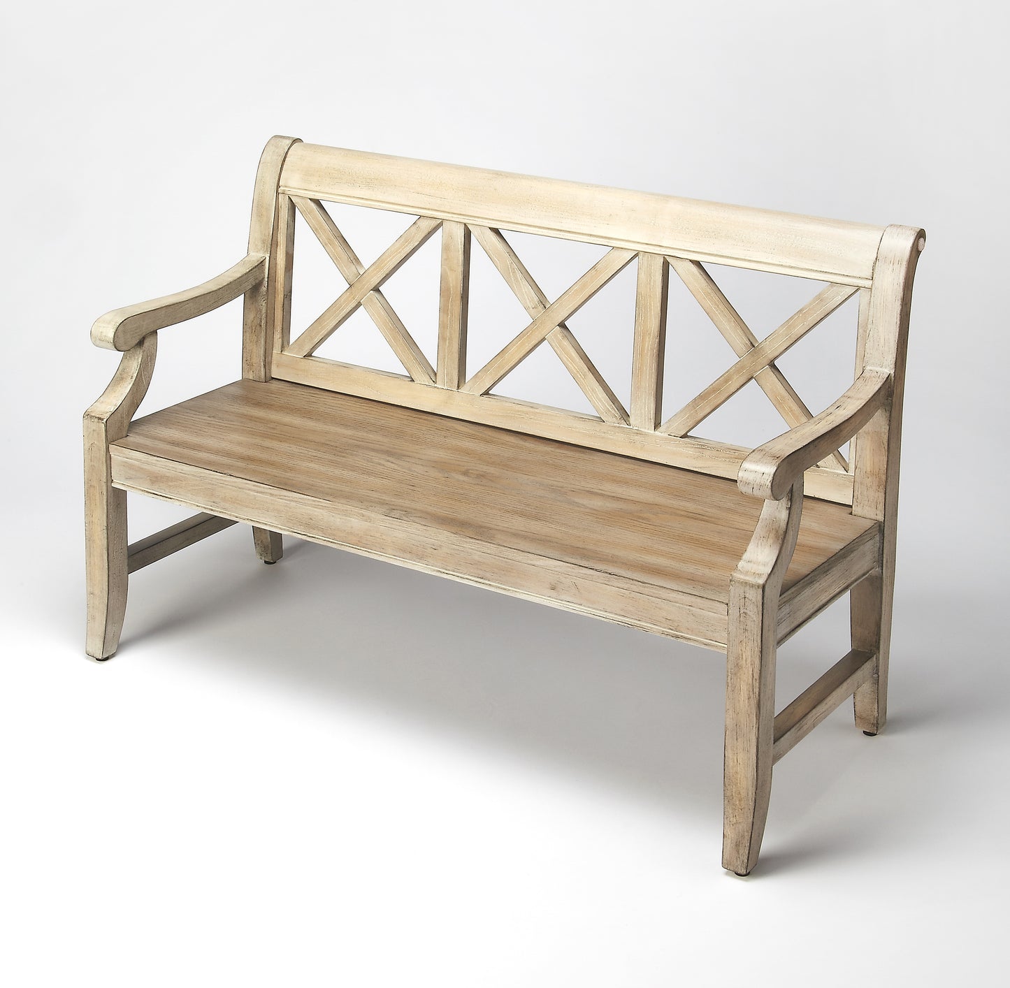 Gerrit Wooden 44"W Bench in Gray  5048247