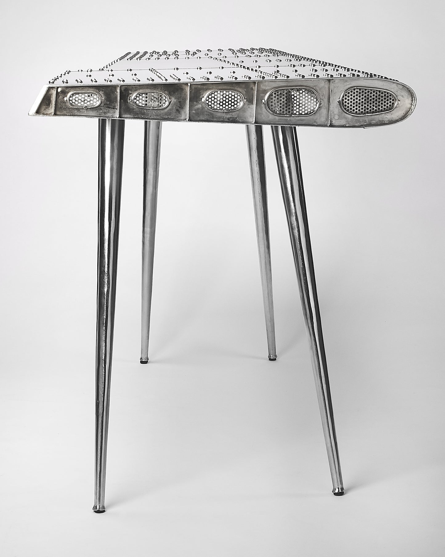 Midway Aviator 68"W Pub Table in Silver 5334330