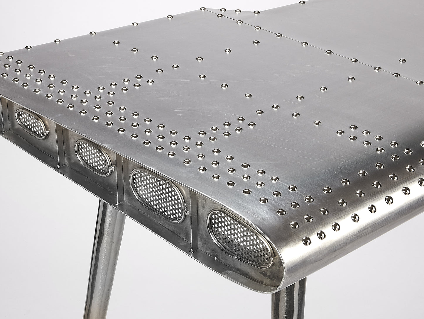 Midway Aviator 68"W Pub Table in Silver 5334330