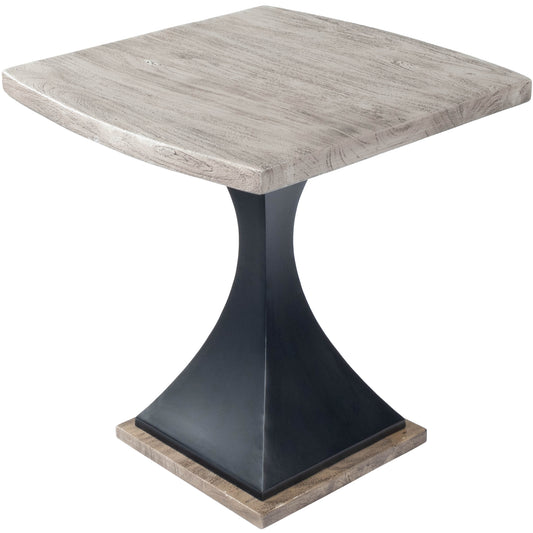 Lidiya Wood & Metal End Table in Gray 5459025