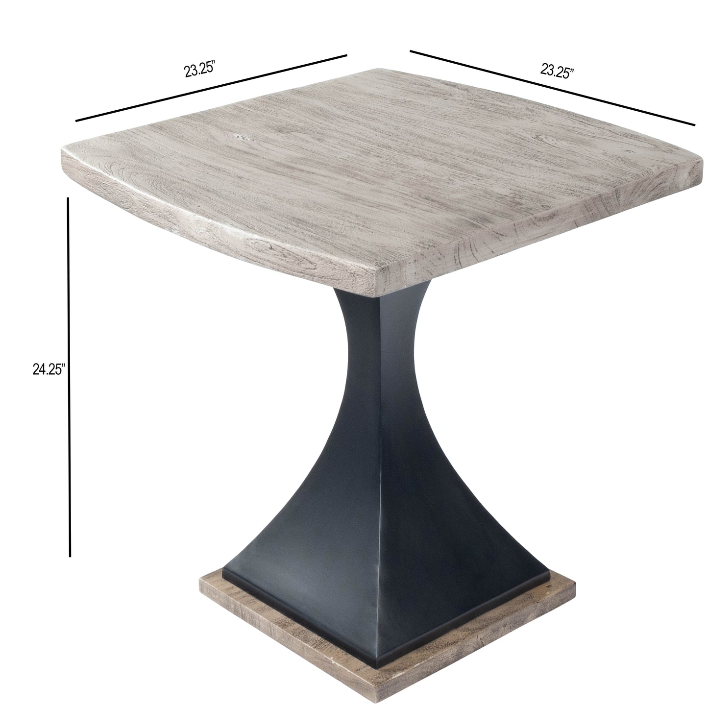 Lidiya Wood & Metal End Table in Gray  5459025
