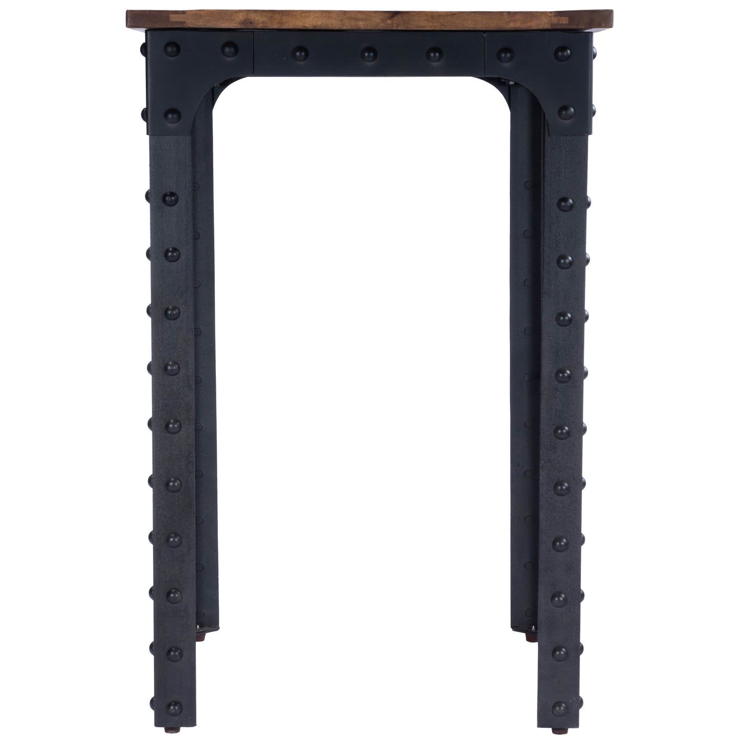 River Wood & Metal 27.5"W Pub Table in Natural Wood 5494330