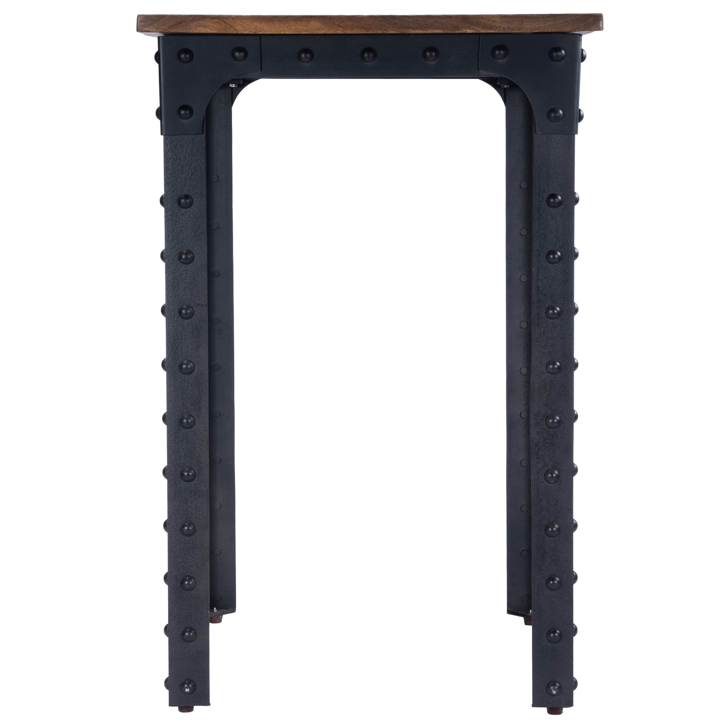 River Wood & Metal 27.5"W Pub Table in Natural Wood 5494330