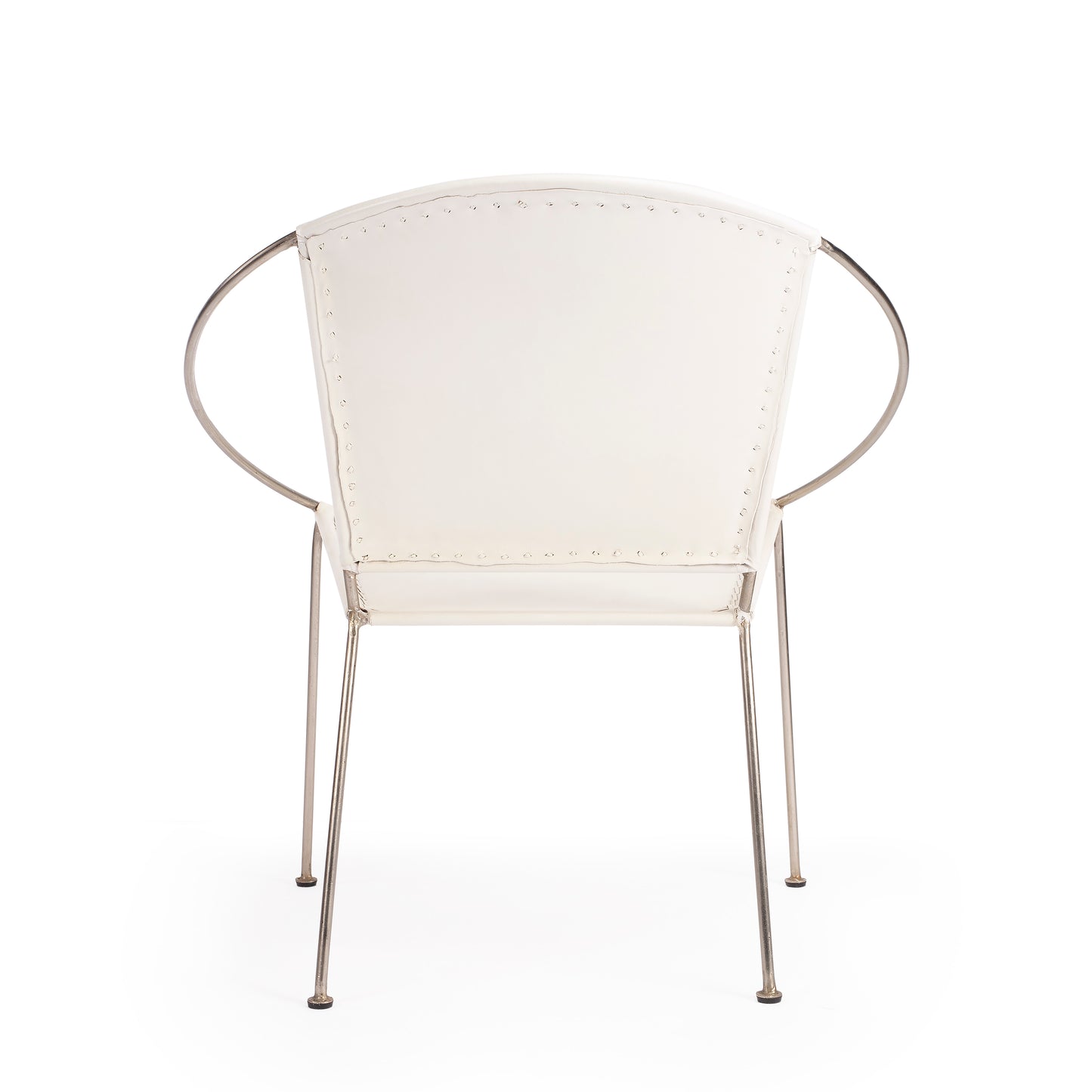 Milo Leather Accent Chair in White  5511411