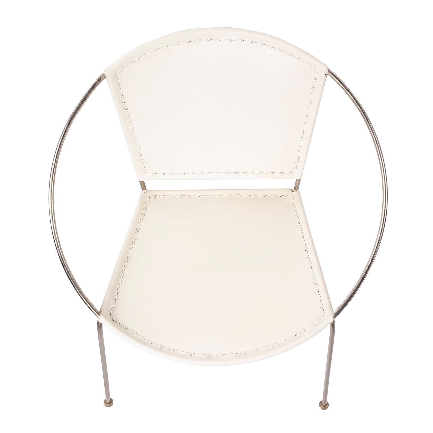 Milo Leather Accent Chair in White  5511411