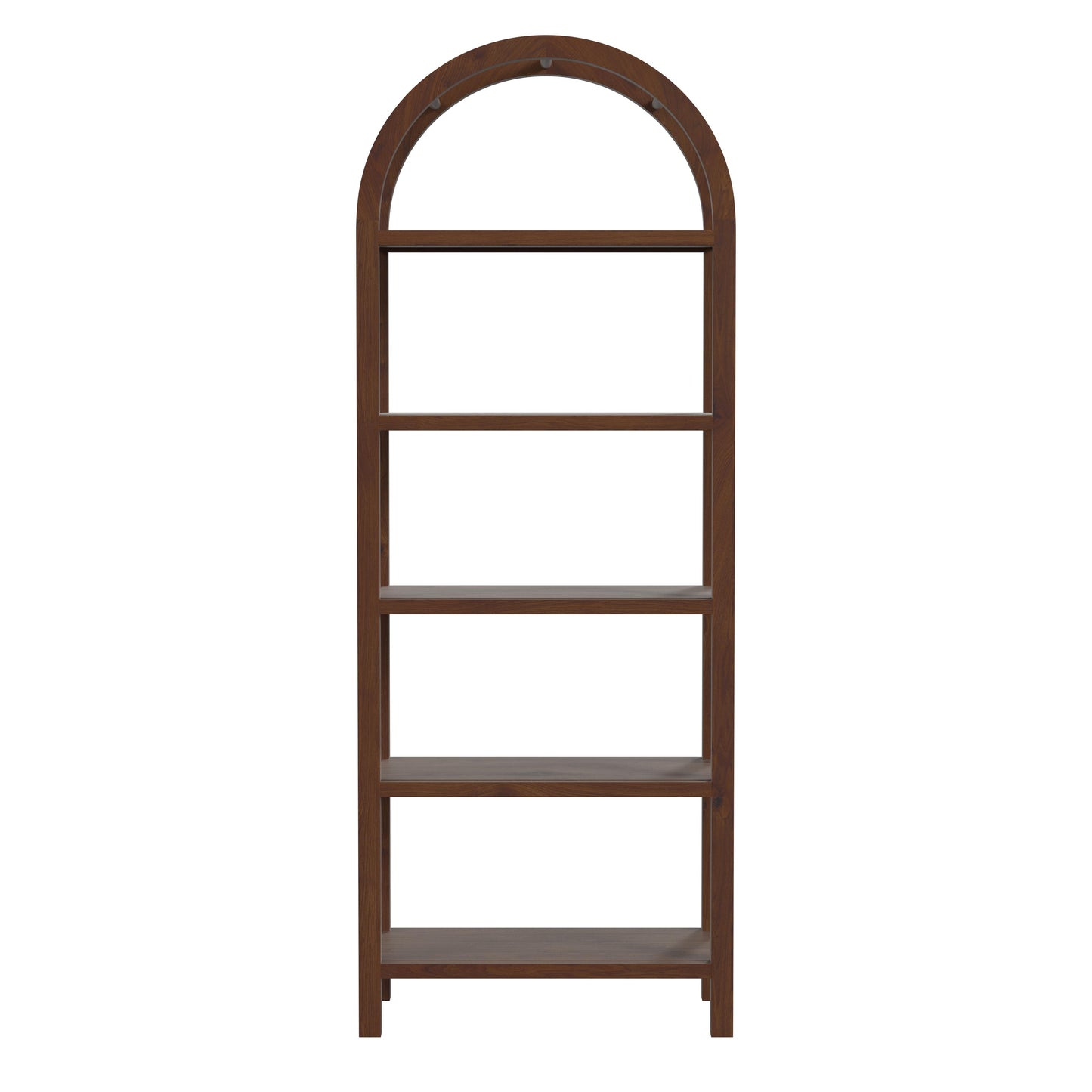 Aila Arched 5 Tier  Etagere Bookcase in Medium Brown  5545188