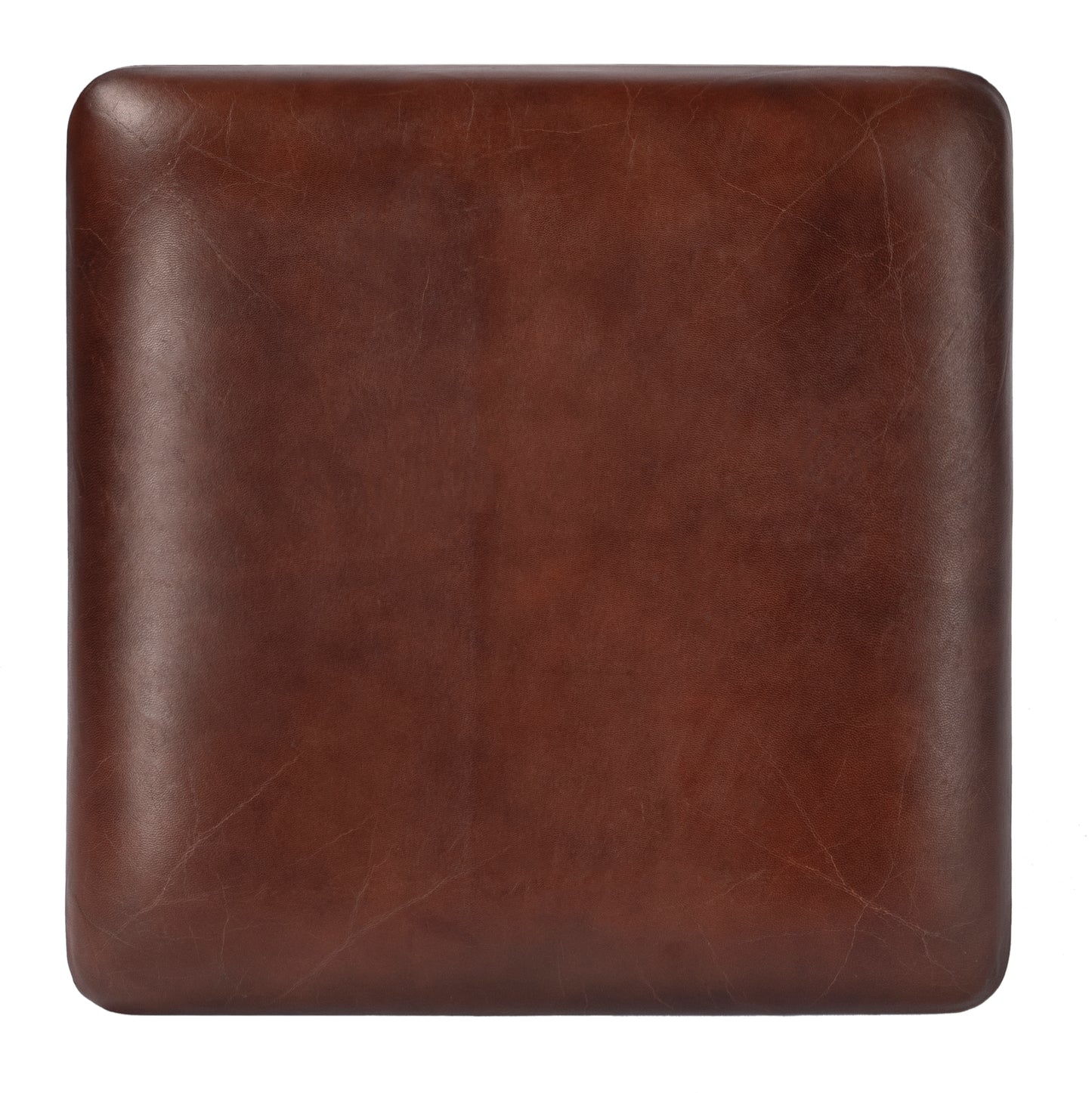 Midway Aviator Leather Accent Stool in Medium Brown  5597330