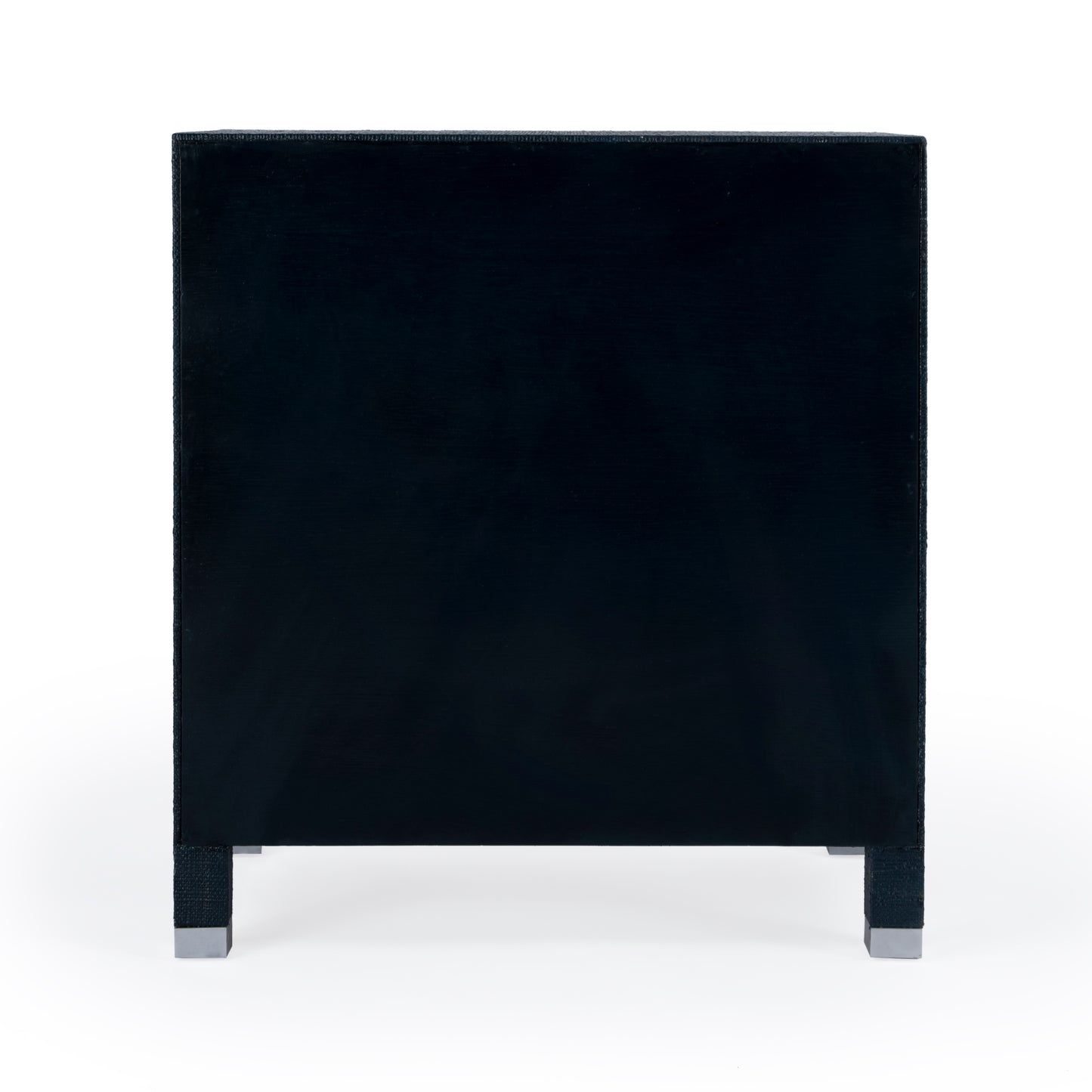 Keros Raffia 3 Drawer Nightstand in Navy and White 5610350