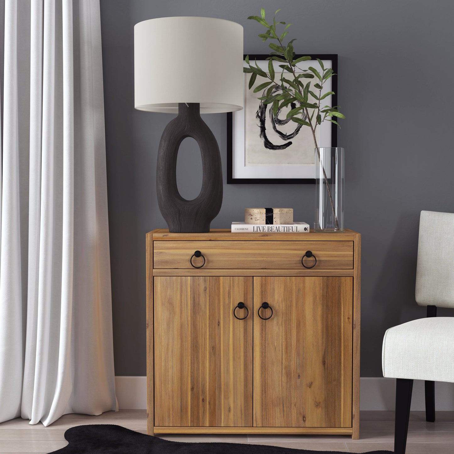 Lark Natural Cabinet with Storage in Light Brown  5673312