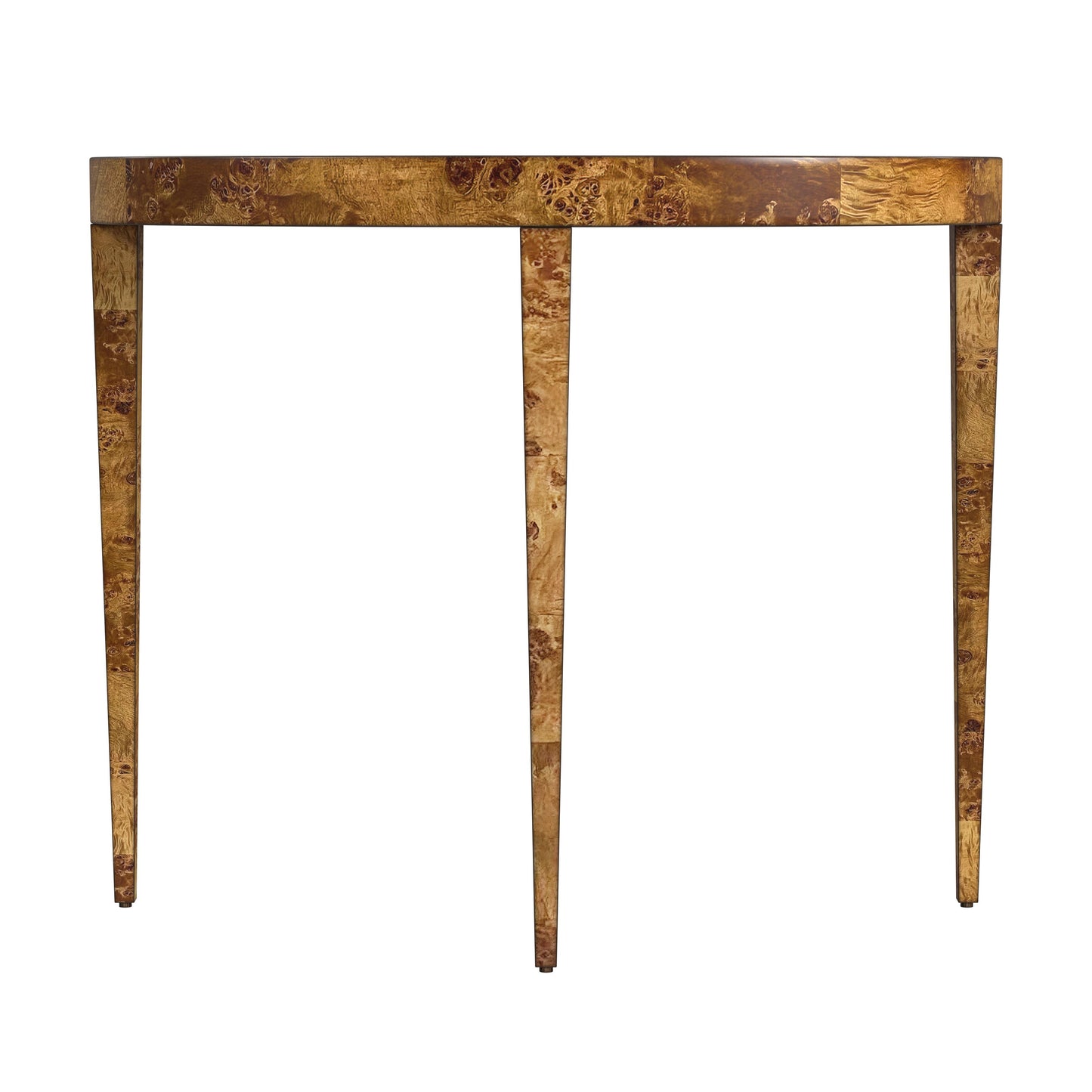 Ingrid Traditional Burl Console Table in Light Brown  5700442