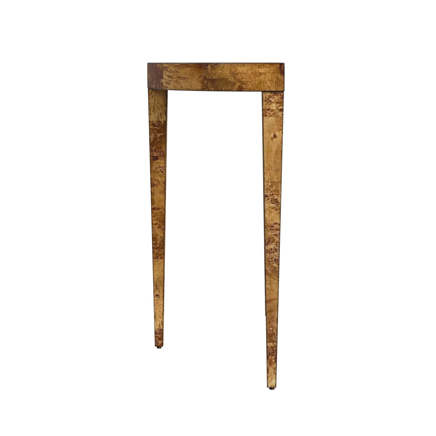 Ingrid Traditional Burl Console Table in Light Brown  5700442