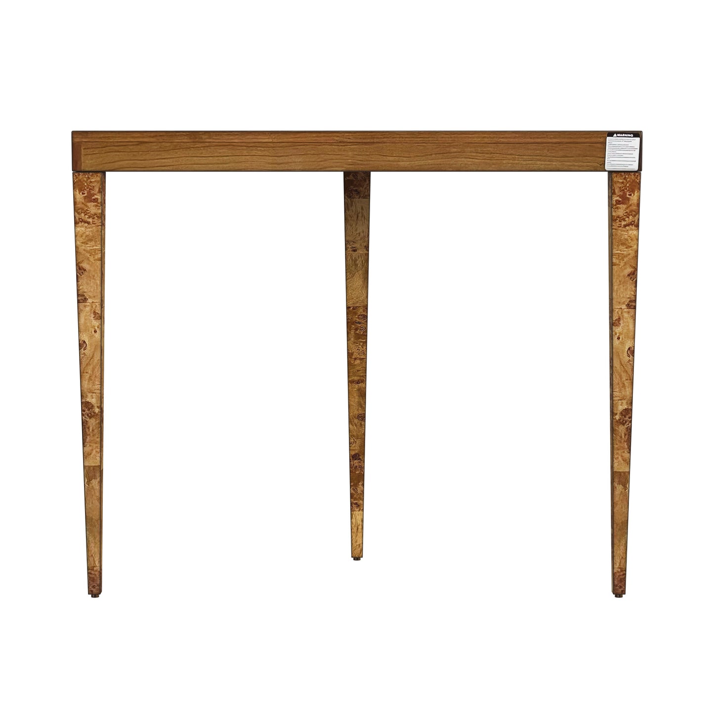 Ingrid Traditional Burl Console Table in Light Brown  5700442