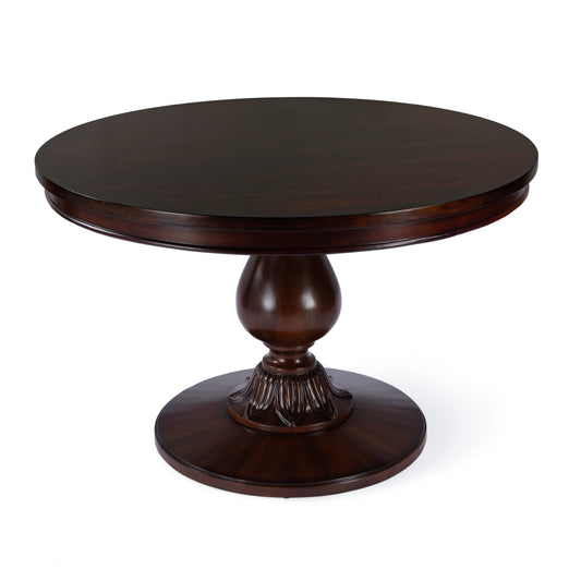 Evie 48" Round Pedestal Dining Table in Medium Brown 5716024