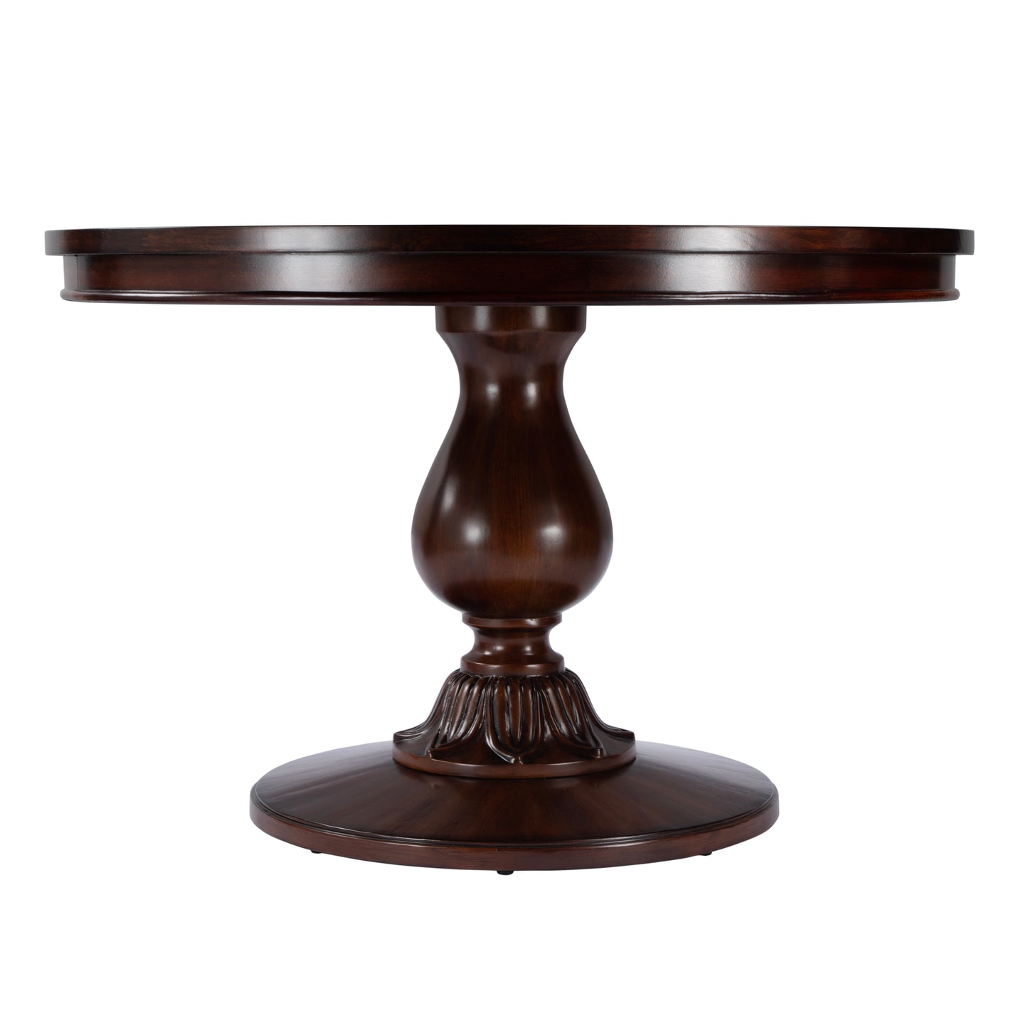 Evie 48" Round Pedestal Dining Table in Medium Brown 5716024