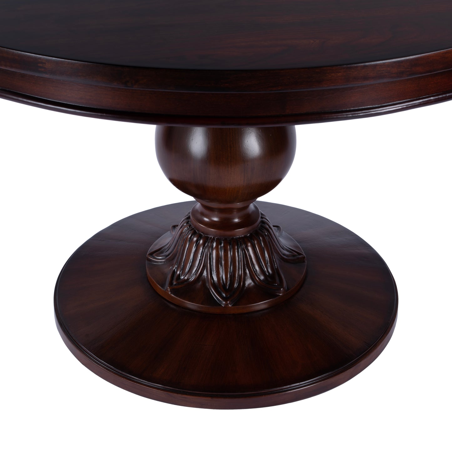 Evie 48" Round Pedestal Dining Table in Medium Brown 5716024