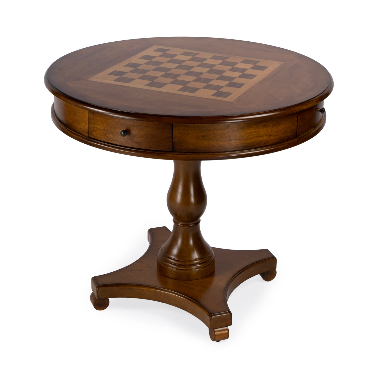 Fredrik 34"D Round Game Table in Light Brown 5718101