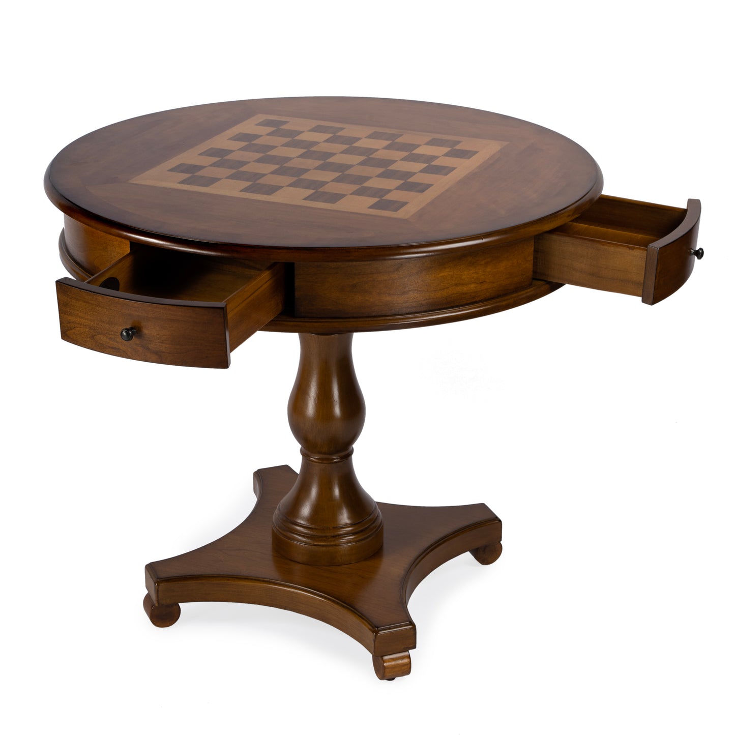 Fredrik 34"D Round Game Table in Light Brown 5718101