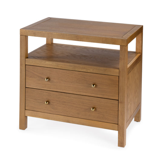 Celine 2 Drawer Wide Nightstand in Natural  5732452