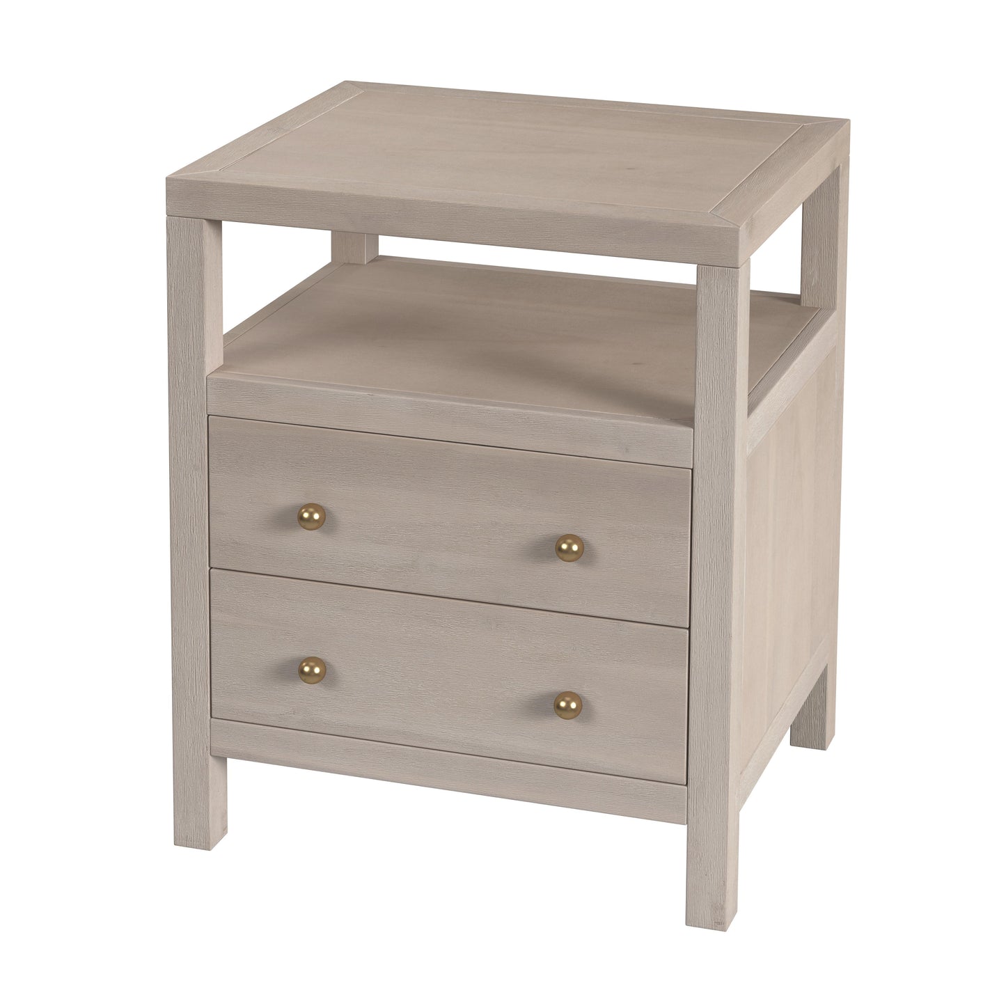 Celine 2 Drawer Nightstand in Taupe  5734450
