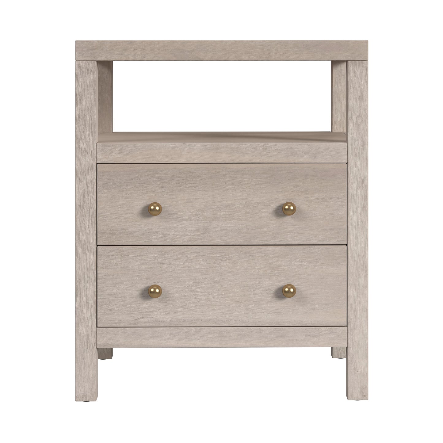 Celine 2 Drawer Nightstand in Taupe  5734450
