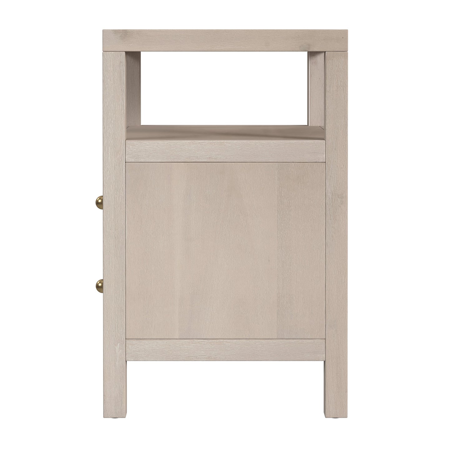 Celine 2 Drawer Nightstand in Taupe  5734450