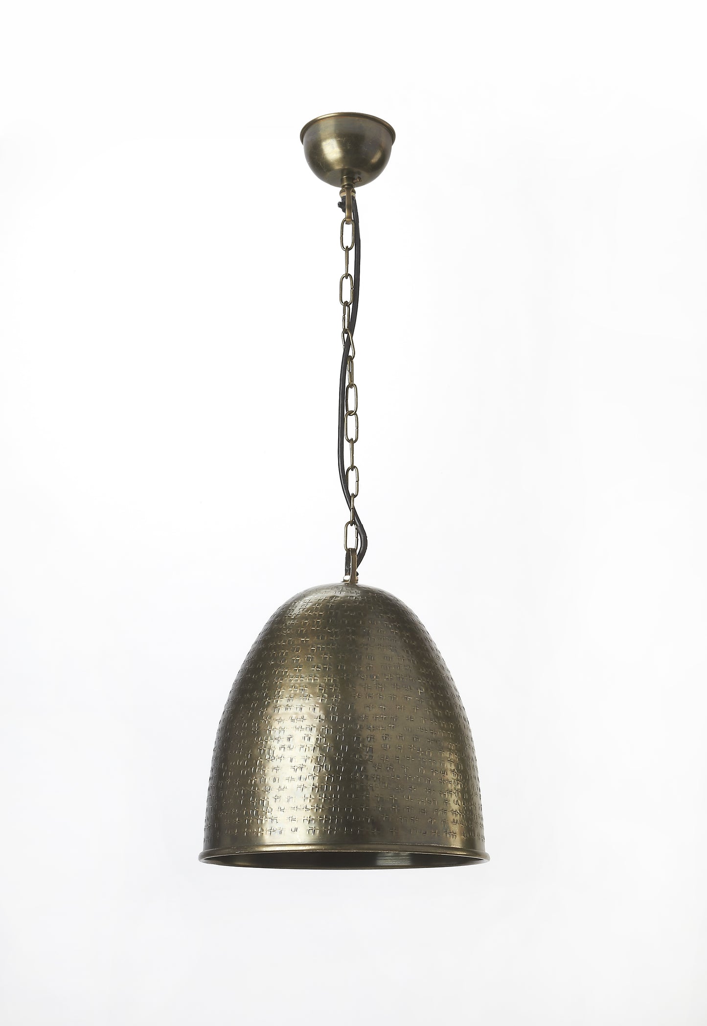 Archie 1 Light Hammered Dome Pendant in Gold  7164116